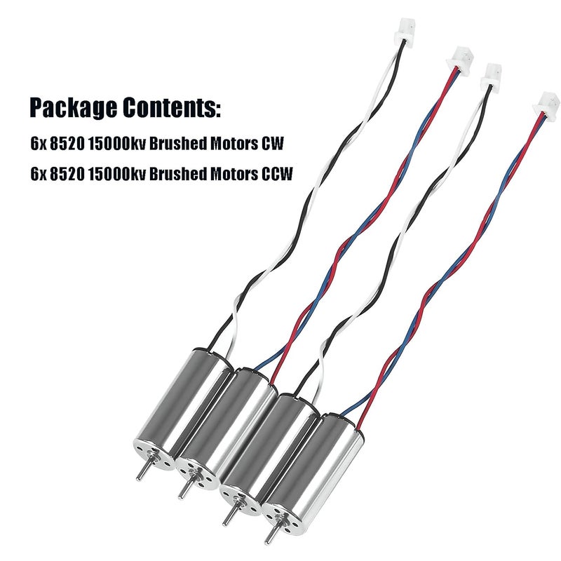 AEDIKO 3 Sets 12pcs 8520 Brushed Motors 8.5x20mm Motor 3-5V 0.15A 35000RPM-50000RPM 8520 Motor Hollow Cup Drone Motor Mini DC Motors - Image 3